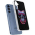 Liquid Blue Neon Skull with Glasses Galaxy S24 Clear Case