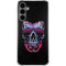 Liquid Blue Neon Skull with Glasses Galaxy S24 Plus Clear Case
