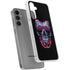Liquid Blue Neon Skull with Glasses Galaxy S24 Plus Clear Case