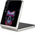 Liquid Blue Neon Skull with Glasses Galaxy Z Flip3 5G Skin