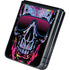 Liquid Blue Neon Skull with Glasses Galaxy Z Flip5 5G Skin