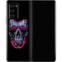 Liquid Blue Neon Skull with Glasses Galaxy Z Fold2 5G Skin