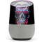 Liquid Blue Neon Skull with Glasses Google Home Skin