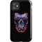 Liquid Blue Neon Skull with Glasses iPhone 11 Impact Case