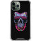 Liquid Blue Neon Skull with Glasses iPhone 11 Pro Max Clear Case