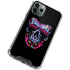 Liquid Blue Neon Skull with Glasses iPhone 11 Pro Max Clear Case