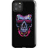 Liquid Blue Neon Skull with Glasses iPhone 11 Pro Max Impact Case