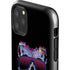 Liquid Blue Neon Skull with Glasses iPhone 11 Pro Max Impact Case