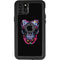 Liquid Blue Neon Skull with Glasses iPhone 11 Pro Max Waterproof Case