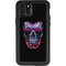 Liquid Blue Neon Skull with Glasses iPhone 11 Pro Waterproof Case