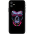 Liquid Blue Neon Skull with Glasses iPhone 11 Skin