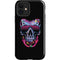 Liquid Blue Neon Skull with Glasses iPhone 12 Impact Case