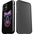 Liquid Blue Neon Skull with Glasses iPhone 12 Impact Case
