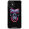 Liquid Blue Neon Skull with Glasses iPhone 12 Mini Clear Case