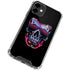 Liquid Blue Neon Skull with Glasses iPhone 12 Mini Clear Case