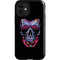 Liquid Blue Neon Skull with Glasses iPhone 12 Mini Impact Case