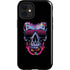 Liquid Blue Neon Skull with Glasses iPhone 12 Mini Impact Case