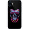 Liquid Blue Neon Skull with Glasses iPhone 12 Mini Skin