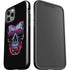 Liquid Blue Neon Skull with Glasses iPhone 12 Pro Impact Case