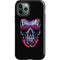 Liquid Blue Neon Skull with Glasses iPhone 12 Pro Max Impact Case