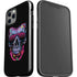Liquid Blue Neon Skull with Glasses iPhone 12 Pro Max Impact Case