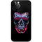Liquid Blue Neon Skull with Glasses iPhone 12 Pro Skin