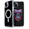 Liquid Blue Neon Skull with Glasses iPhone 13 MagSafe Case