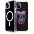 Liquid Blue Neon Skull with Glasses iPhone 13 MagSafe Case