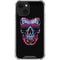 Liquid Blue Neon Skull with Glasses iPhone 13 Mini Clear Case