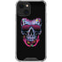 Liquid Blue Neon Skull with Glasses iPhone 13 Mini Clear Case