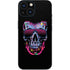 Liquid Blue Neon Skull with Glasses iPhone 13 Mini Skin