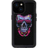 Liquid Blue Neon Skull with Glasses iPhone 13 Mini Waterproof Case