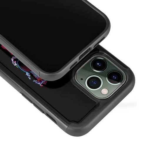 Liquid Blue Neon Skull with Glasses iPhone 13 Pro Cargo Case