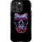 Liquid Blue Neon Skull with Glasses iPhone 13 Pro Impact Case