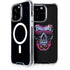 Liquid Blue Neon Skull with Glasses iPhone 13 Pro MagSafe Case