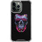 Liquid Blue Neon Skull with Glasses iPhone 13 Pro Max Clear Case