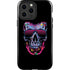 Liquid Blue Neon Skull with Glasses iPhone 13 Pro Max Impact Case