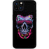 Liquid Blue Neon Skull with Glasses iPhone 13 Skin