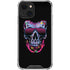 Liquid Blue Neon Skull with Glasses iPhone 14 Clear Case