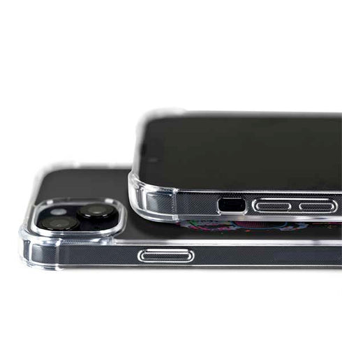 Liquid Blue Neon Skull with Glasses iPhone 15 MagSafe Case