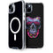 Liquid Blue Neon Skull with Glasses iPhone 15 Plus MagSafe Case