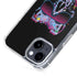 Liquid Blue Neon Skull with Glasses iPhone 15 Plus MagSafe Case