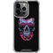 Liquid Blue Neon Skull with Glasses iPhone 15 Pro Clear Case