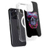 Liquid Blue Neon Skull with Glasses iPhone 14 Pro MagSafe Case