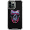 Liquid Blue Neon Skull with Glasses iPhone 14 Pro Max Clear Case