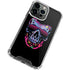 Liquid Blue Neon Skull with Glasses iPhone 15 Pro Max Clear Case
