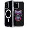 Liquid Blue Neon Skull with Glasses iPhone 14 Pro Max MagSafe Case