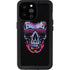 Liquid Blue Neon Skull with Glasses iPhone 14 Pro Max Waterproof Case