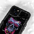 Liquid Blue Neon Skull with Glasses iPhone 15 Waterproof Case