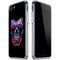 Liquid Blue Neon Skull with Glasses iPhone SE (2nd & 3rd Gen) Clear Case